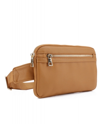 Slim Vegan Leather Fanny Pack FC19515 MUSTARD